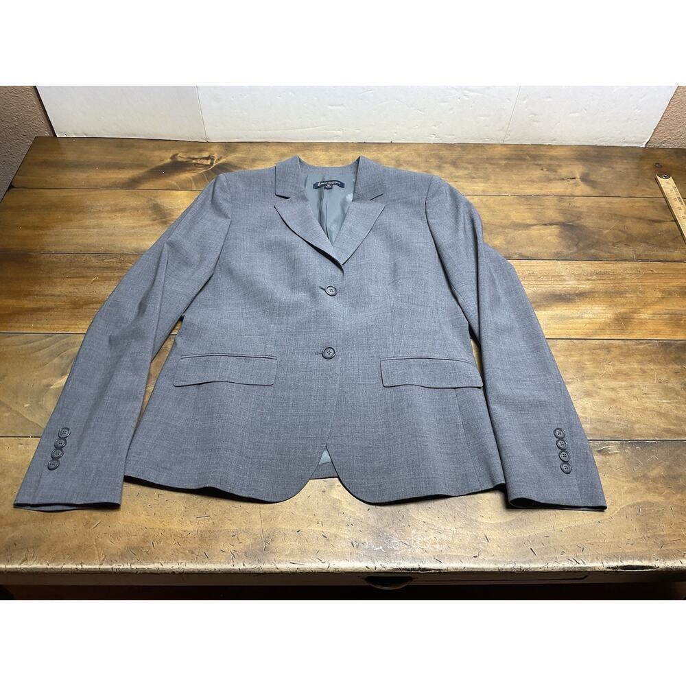 Brooks Brothers Blazer Jacket Sz 10 Gray Tollegno 1900 Classic Fit 96% Wool